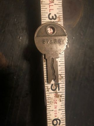 Vintage Mills Novelty Co Bell Lock Key S7138 Chicago,  Brass,  Vending,  Unique