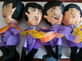 The Beatles Vintage 1966 Nems Inflatable Set Of Dolls 15 " Tall