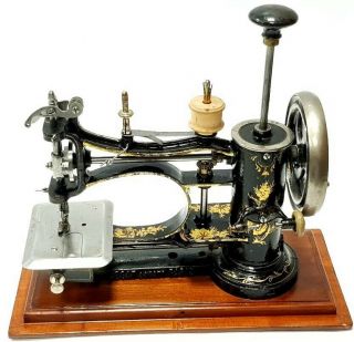 Gorgeus Rare Antique Hand Pump Sewing Machine Avrial Legat Circa 1890 France