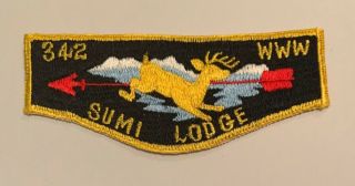 Order Of The Arrow Sumi Lodge 342 S1 Rare Flap