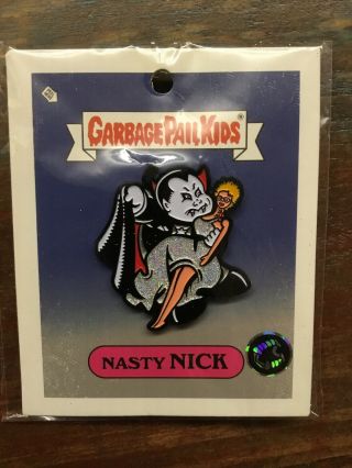 2017 Garbage Pail Kids Series 1 Nasty Nick,  Exclusive Enamel Pin Creepy Co.  Topps