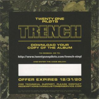 Twenty One Pilots - Trench (limited Yellow) Vinyl Record With Download Code
