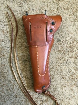 Unissued? WW2 U.  S.  Army Leather.  45 Caliber Boyt Pistol Holster 1945 2