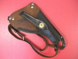 Wwii German Black Leather Shoulder Holster For Hi Power P35 Or P38 Pistol -