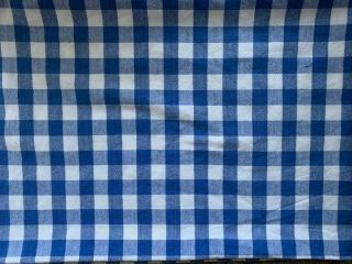 Vintage Blue & White Check Tablecloth 64 X 46 100 Cotton Gingham