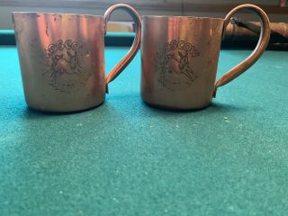 2 Vintage Moscow Mule Copper Mugs