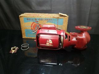 Bell & Gossett Pump Motor Unit 125 (1 1/4) 1/12hp 1725rpm P4 - 132 - 5 - 5 Vintage