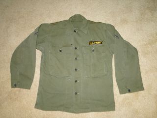 Vintage Jacket Us Army Us Militaria Hbt Herringbone 13 Star Buttons Sz M