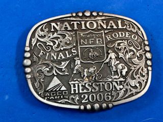 Vintage 2006 Hesston Nfr National.  Finals Rodeo Western Award Belt Buckle