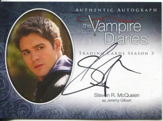 The Vampire Diaries Season 3 Autograph A5 Steven R.  Mcqueen