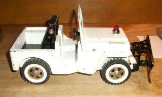 Tonka Jeep Snow Plow Aa Wrecker Tow Truck Pressed Steel 1960 