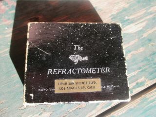 Gem Refractometer Vintage 1950 - 60s? Box W.  Gem & Instruction Chart Exc