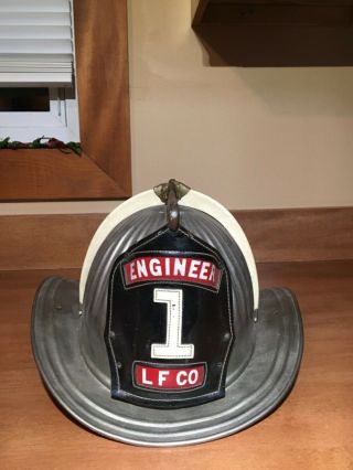 Vintage Fire Helmet Lansdowne Fire Department Pennsylvania Usa Engineer 1
