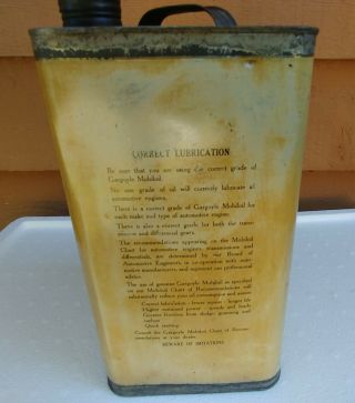 Early Mobiloil Gargoyle Arctic Special One Gallon Oil Can, 3