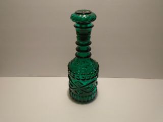 Vintage Jim Beam Emerald Green Glass Genie Bottle Decanter - 1968 Empty