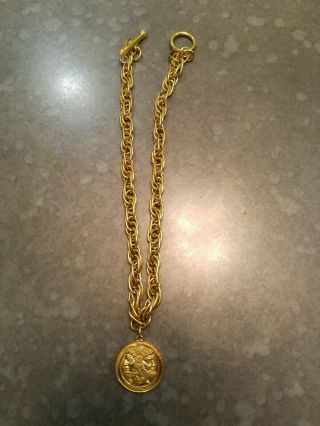 Vintage Fendi Janus Coin Necklace