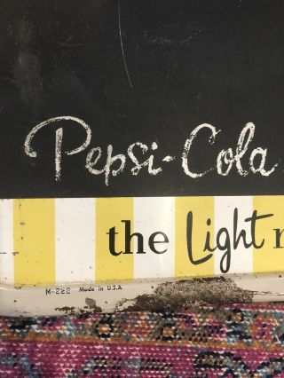Vintage 1940s 1950s PEPSI Soda Pop Tin Advertising Chalkboard Display Sign 2