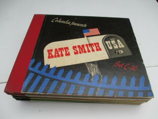 Set Of 4,  78 Rpm Records,  Kate Smith,  Usa Set C 50 Columbia