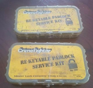 2 Vintage Master Padlock Pinning Kits,  Comes With The Decoder 94.  95$ For Both