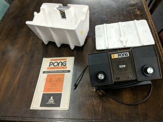 Vintage Atari Pong Console Model C - 100 & Switch Box Retro Video Game