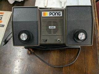Vintage Atari Pong Console Model C - 100 & Switch Box Retro Video Game 2