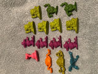 Vintage 70s Complete Set Of 7 With 8 Freakies Cereal Hasbro Mini Figures