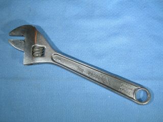 Vintage Proto 8 Inch Long Adjustable Wrench 708 Made In Usa