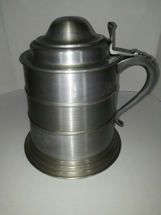 Vintage Seymour Mann Imports Italy Pewtertone Oversize Stein Ice Bucket 9 " X12 "