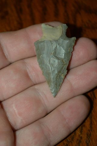 Finely flakled Archaic Kirk Buffalo River Chert Obion CO,  TN 1.  7/8 x 1 Colorful 2