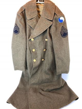 Wwii Ww2 Us Trench Coat,  U.  S. ,  29th Infantry Division,  Army,  Wool.  Field,  War