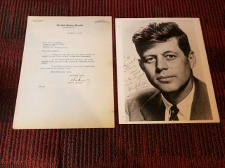President John F.  Kennedy Signed Photo Jfk Autographed Letter Senator Signature