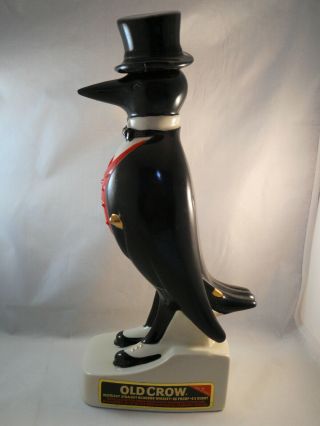Vintage Old Crow Kentucky Straight Bourbon Whiskey Decanter - Empty