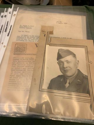 Us Wwii Kia Soldier Telegram Western Union Documents Military Army Indiana Welch