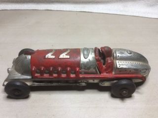 Antique Hubley Toy Race Car 22 Unique Cast Iron & Diecast Design.