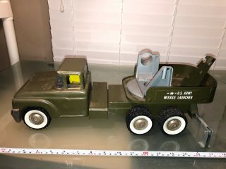 Vintage 1950 Structo Us Army Missile Launcher 10 Wheeled Armored Vehicle Truck
