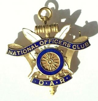 14k Gold Daughters Of The American Revolution Dar National Officers Club Pin