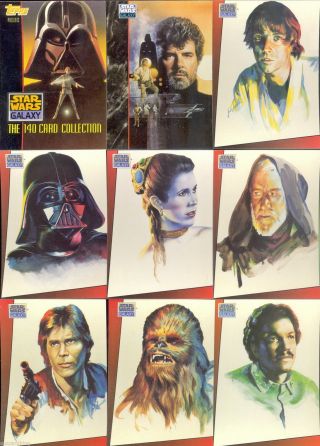 Star Wars - Galaxy Series 1 - Complete 140 Trading Card Set - 1993 Topps - Nm