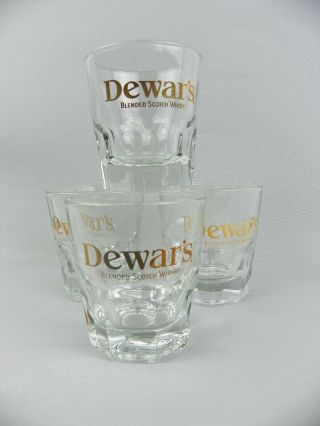 Vintage Dewers Scotch Whiskey Tumblers By Libbey Glass Set Of 4
