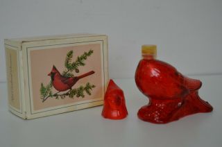 Vintage Avon Red Cardinal Decanter - Charisma Cologne (empty Bottle)
