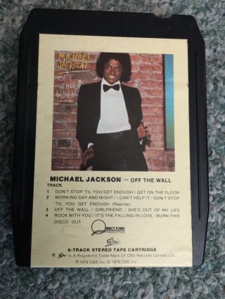 Michael Jackson " Off The Wall " 1979 8 Track