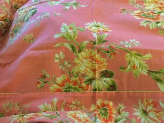 April Cornell 36” Square Tablecloth Classic Florals,  Coral Floral