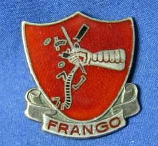 Wwii Sterling 605th Td Tank Destroyer Battalion Frango Di Unit Crest Pin Rare
