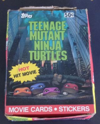 1990 Topps Teenage Mutant Ninja Turtles Movie Trading Cards Wax Box Tmnt