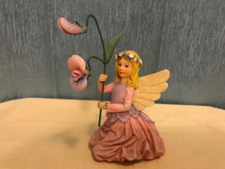 2002 Demdaco Wildflower Angels Sweet Peas For April 4 1/4 " Figurine Kathy Killip