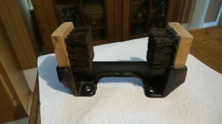 Antique Vintage Boot Scraper Cast Iron & Brushes