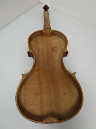 Violin Project In Vintage Case With Parts No Bow