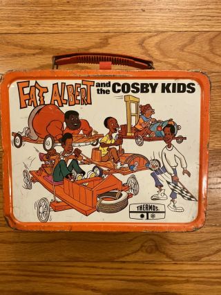 Vintage 1973 FAT ALBERT AND THE COSBY KIDS METAL LUNCH BOX NO THERMOS 2