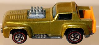 Dte 1971 Hot Wheels Redline 6176 Metallic Gold Short Order W/black Interior