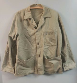 Usmc Jacket Ww2 Hbt Herringbone Twill Marines Uniform Complete Buttons