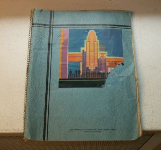 1933 Chicago Century Of Progress Scrapbook With 202 Tickets And 2 Full Booklets